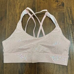 ZYIA Pink Leopard Unicorn Light n Tight Strappy Bra Medium